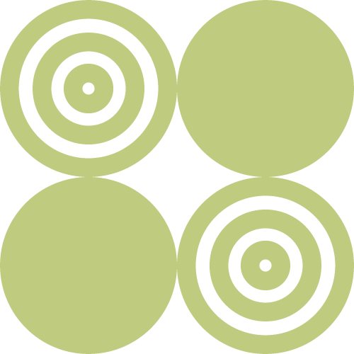 green geometric icon circles and targets